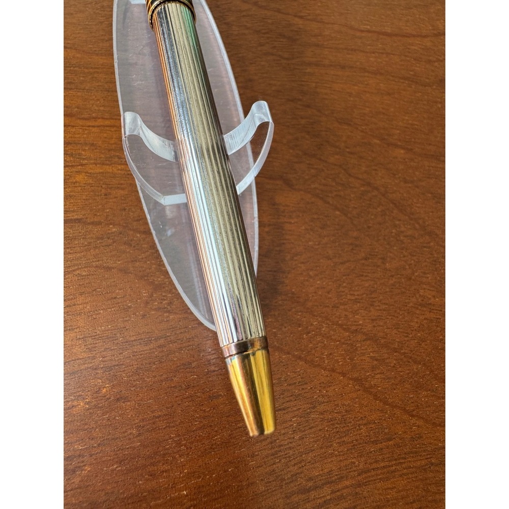 Vintage Waterman Exclusive Silver Plated Ballpoint Pen Click Retract No Box - Picture 9 of 11
